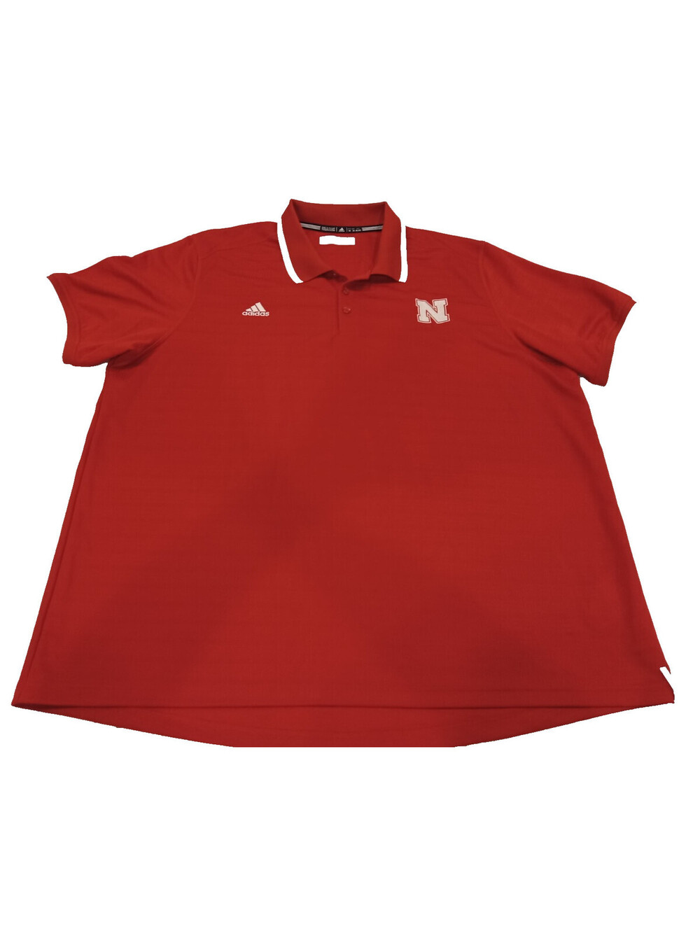 Adidas Nebraska Cornhuskers Polo Shirt Mens 3XL Red N Logo Golf Football Casual
